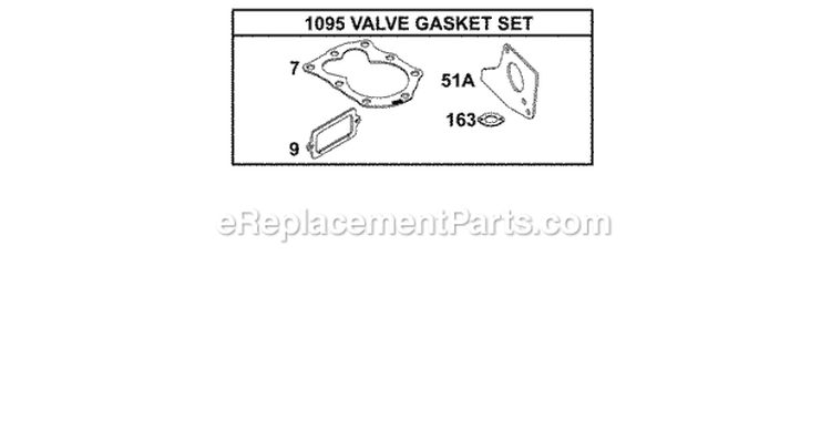 KitsGasket Sets - Valve Diagram and Parts List for 136217-1018-E1  Briggs and Stratton Engine